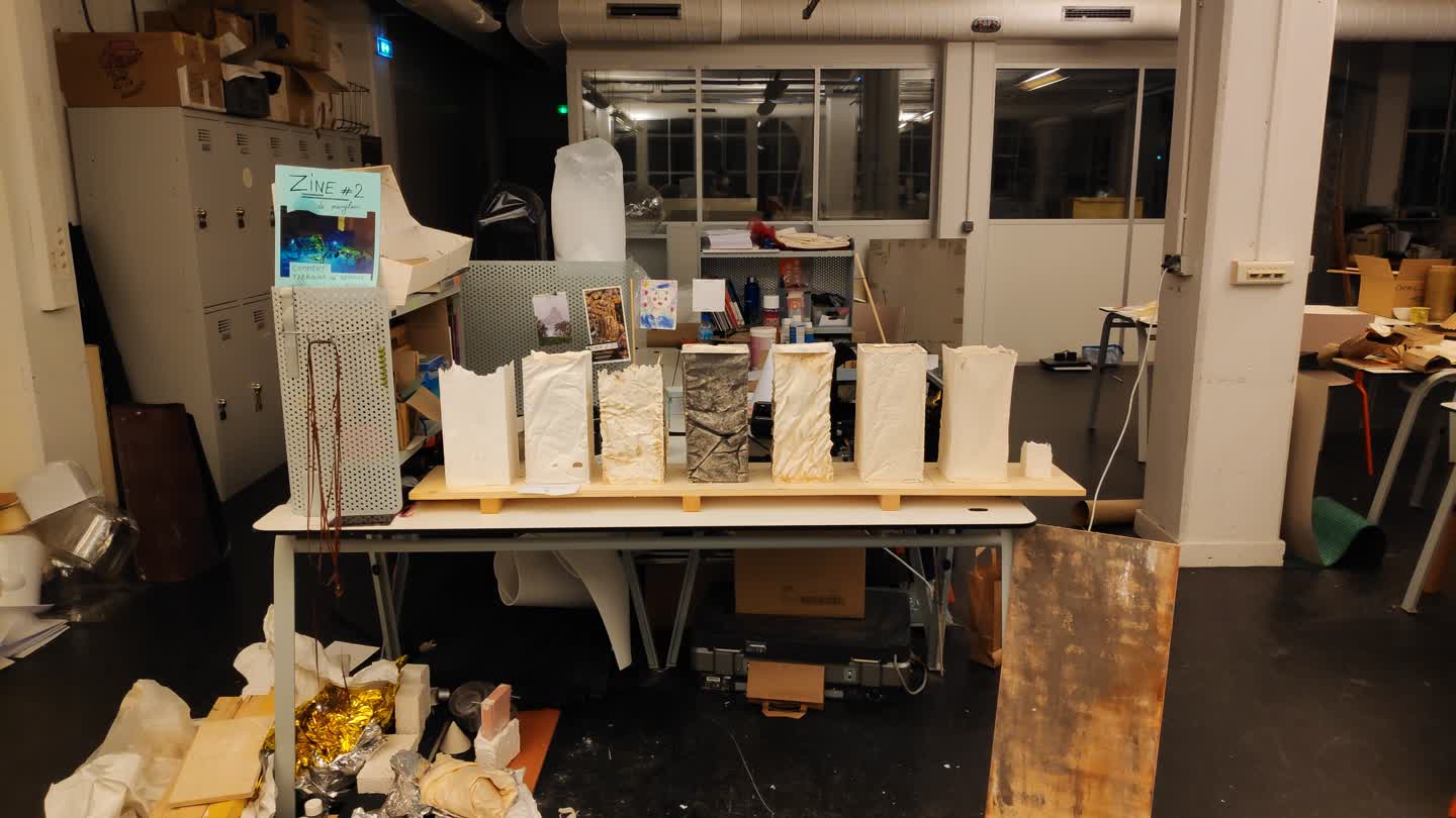 moulés dans du papier