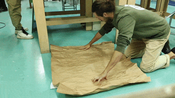 moulés dans du papier